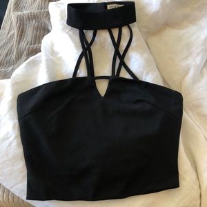 Seek the Label Tube Top with attached Choker